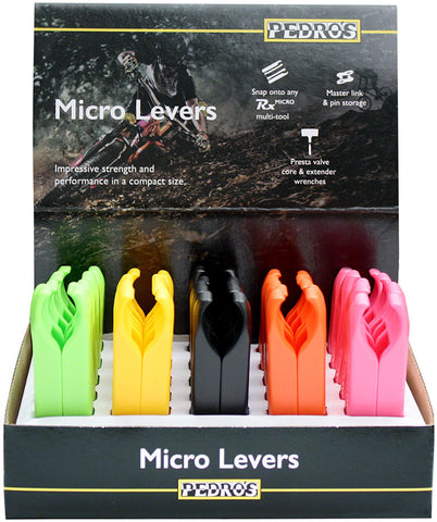 Pedro's Micro Lever 25x2 Pack 5 Color Counter Display Yellow Pink Green Orange