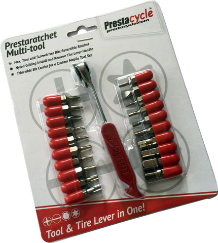 PrestaCycle PrestaRatchet MultiTool Kit with 20 Bits