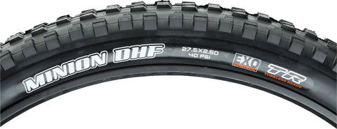 Maxxis Minion DHF Tire 27.5 x 2.6 Tubeless Folding Black Dual EXO