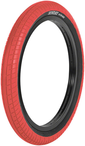 Sunday Street Sweeper Tire 20 x 2.4 Clincher Wire Red/Black