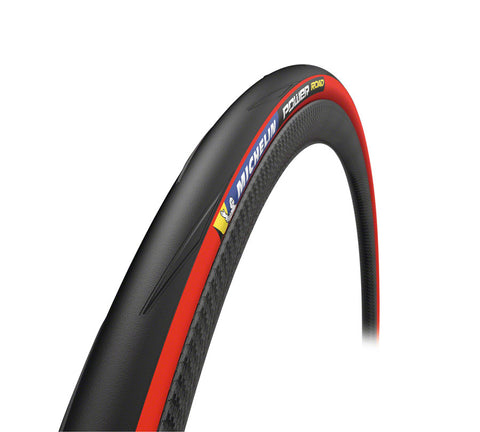 Michelin Power Road TS Tire 700 x 25 Clincher Folding Red