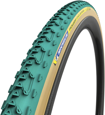 Michelin Power Cyclocross Jet Tire 700 x 33 Tubular Folding Green/Tan