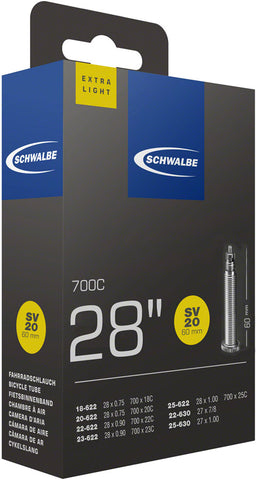 Schwalbe Extra Light Tube - 700 x 18-25mm 60mm Presta Valve
