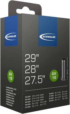 Schwalbe Standard Tube - 27.5 x 2.10-3.0 40mm Schrader Valve