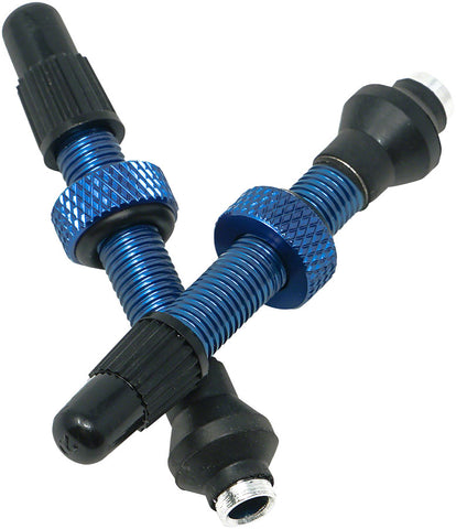 Industry Nine NoClog Aluminum Tubeless Valve Stems 39mm Blue Pair