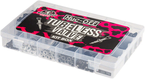 MucOff Workshop Tubeless Valve Box Silver/Black