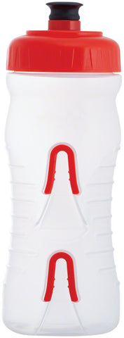 Fabric Cageless Water Bottle 600ml Clear/Red