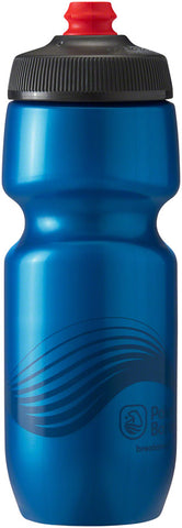 Polar Bottles Breakaway Wave Water Bottle 24oz Deep Blue/Charcoal