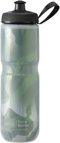 Polar Bottles Sport Contender Insulated Water Bottle 24oz Olive/Silver