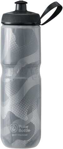 Polar Bottles Sport Contender Insulated Water Bottle 24oz Charcoal/Silver