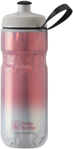 Polar Bottles Sport Fade Insulated Water Bottle 20oz Red/Silver