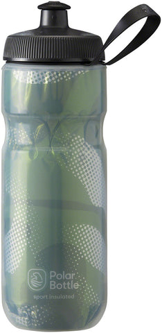 Polar Bottles Sport Contender Insulated Water Bottle 20oz Olive/Silver