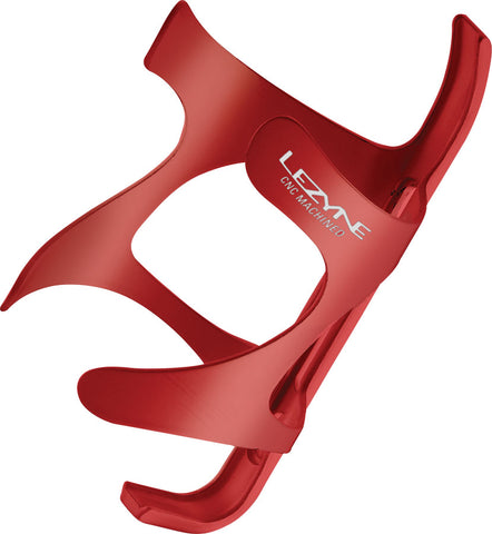 Lezyne CNC Water Bottle Cage: Aluminum Gloss Red