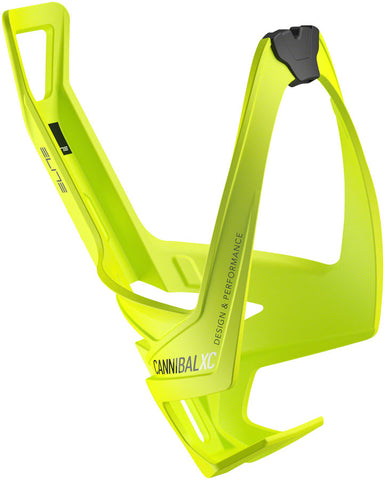 Elite Cannibal XC Water Bottle Cage Yellow Flou/Black Graphic