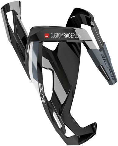 Elite Custom Race Plus Water Bottle Cage Glossy Black/White