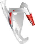 Elite Custom Race Plus Water Bottle Cage Glossy White/Red