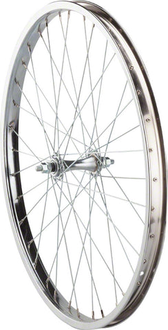 StaTru Single Wall Front Wheel 24 Bolt On 3/8 x 100mm Rim Brake Chrome