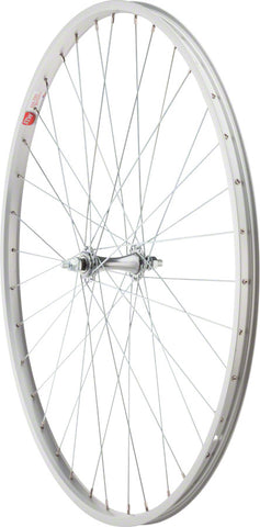 StaTru Single Wall Front Wheel 27 3/8 x 100mm Rim Brake Silver Clincher