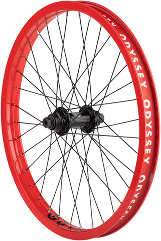 Odyssey Quadrant Front Wheel 20 3/8 x 100mm Rim Brake Black/Red Clincher