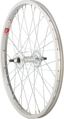 StaTru Single Wall Front Wheel 20 3/8 x 100mm Rim Brake Silver Clincher