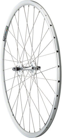 Quality Wheels Value Double Wall Series Track Front Front Wheel - 
700, 9x1 Threaded x 100mm, Rim Brake, Silver, Clincher, Loose Ball