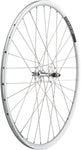 Quality Wheels Value Double Wall Series Track Front Front Wheel - 
700, 9x1 Threaded x 100mm, Rim Brake, Silver, Clincher, Cartridge