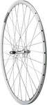 Quality Wheels Value Double Wall Series Track Front Front Wheel - 
700, 9x1 Threaded x 100mm, Rim Brake, Silver, Clincher, Cartridge