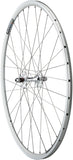 Quality Wheels Value Double Wall Series Track Front Front Wheel - 
700, 9x1 Threaded x 100mm, Rim Brake, Silver, Clincher, Cartridge